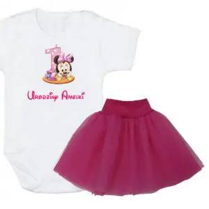 Komplet dziecięcy zestaw body i spódniczka Myszka Minnie