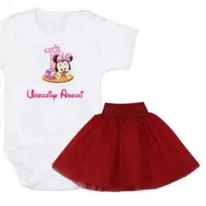 Komplet dziecięcy zestaw body i spódniczka Myszka Minnie