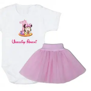 Komplet dziecięcy zestaw body i spódniczka Myszka Minnie