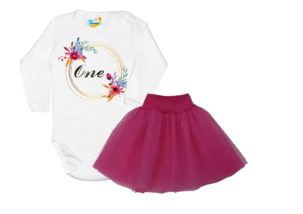 Komplet dziecięcy zestaw body i spódniczka KRÓLOWA IMPREZY