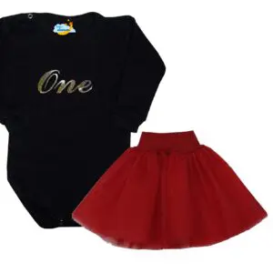 Komplet dziecięcy zestaw body i spódniczka ROCZEK