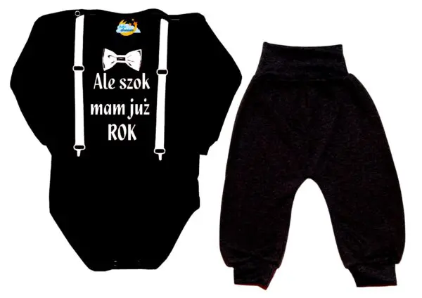 Komplet dziecięcy zestaw niemowlęcy body i spodnie ROCZEK