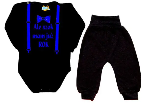 Komplet dziecięcy zestaw niemowlęcy body i spodnie ROCZEK
