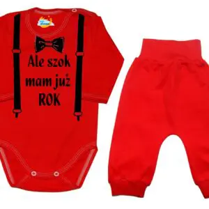 Komplet dziecięcy zestaw niemowlęcy body i spodnie ROCZEK