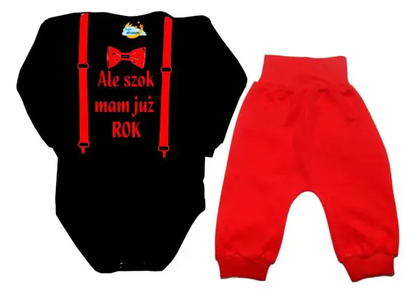 Komplet dziecięcy zestaw niemowlęcy body i spodnie ROCZEK