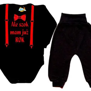 Komplet dziecięcy zestaw niemowlęcy body i spodnie ROCZEK