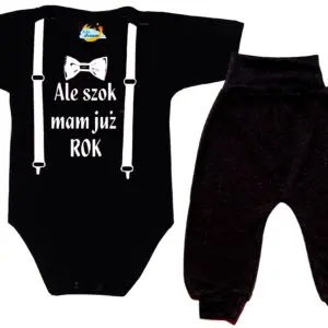 Komplet dziecięcy zestaw niemowlęcy body i spodnie ROCZEK