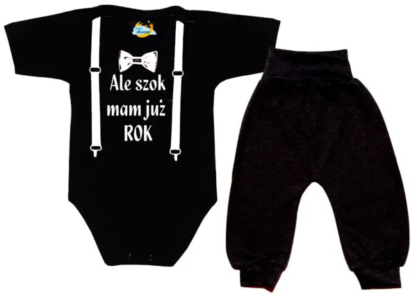 Komplet dziecięcy zestaw niemowlęcy body i spodnie ROCZEK