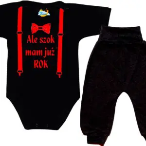 Komplet dziecięcy zestaw niemowlęcy body i spodnie ROCZEK