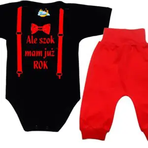 Komplet dziecięcy zestaw niemowlęcy body i spodnie ROCZEK