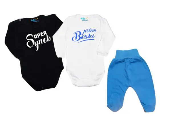 Komplet 2 szt body i spodnie wyprawka dla chłopca