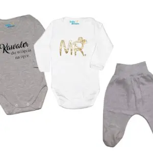 Komplet 2 szt body i spodnie wyprawka dla chłopca