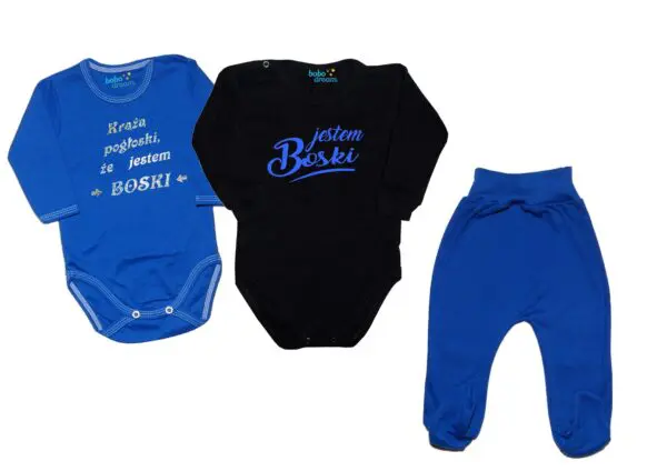 Komplet 2 szt body i spodnie wyprawka dla chłopca