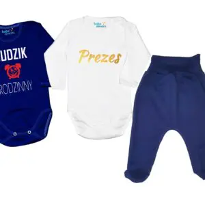 Komplet 2 szt body i spodnie wyprawka dla chłopca