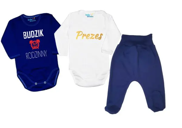 Komplet 2 szt body i spodnie wyprawka dla chłopca