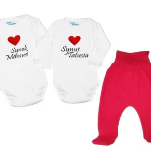 Komplet 2 szt body i spodnie wyprawka dla chłopca