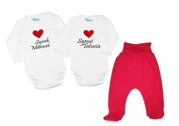 Komplet 2 szt body i spodnie wyprawka dla chłopca