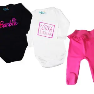 Komplet 2 szt body i spodnie wyprawka dla dziewczynki