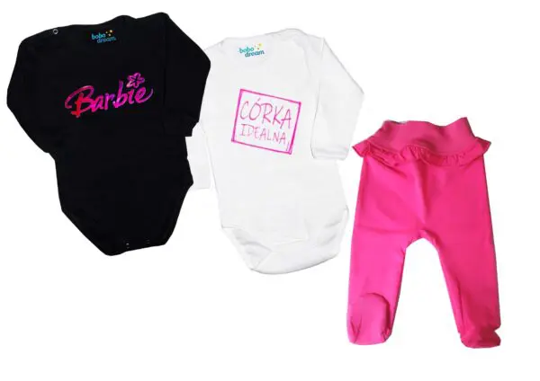 Komplet 2 szt body i spodnie wyprawka dla dziewczynki