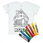 Koszulka do kolorowania + pastele DOMEK Z PIERNIKÓW