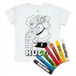 Koszulka do kolorowania + pastele MIKOŁAJ boże narodzenia