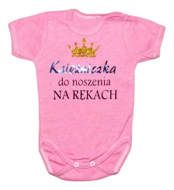 Body niemowlęce NADRUK Księżniczka do noszenia na rękach