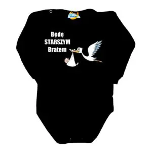Body niemowlęce NADRUK Będę starszym bratem