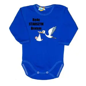 Body niemowlęce NADRUK Będę starszym bratem