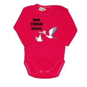 Body niemowlęce NADRUK Będę starszą siostrą