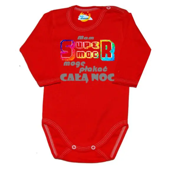 Body niemowlęce MAM SUPER MOC MOGĘ PŁAKAĆ CAŁĄ NOC