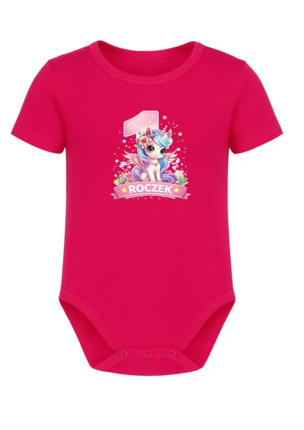 Body niemowlęce NADRUK ROCZEK jednorożec PREZENT
