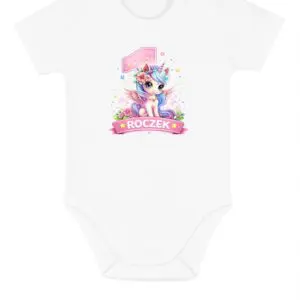 Body niemowlęce NADRUK ROCZEK jednorożec PREZENT