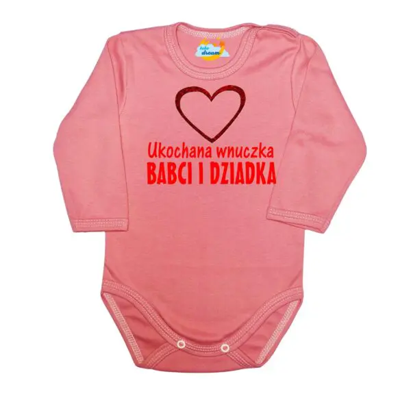 Body niemowlęce NADRUK Ukochana  wnuczka babci i dziadka