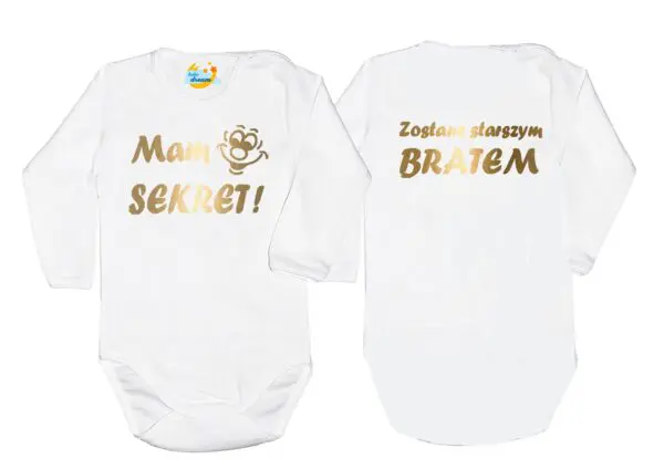 Body niemowlęce MAM SEKRET BĘDĘ STARSZYM BRATEM