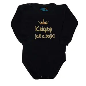 Body niemowlęce NADRUK Książe do noszenia na rękach
