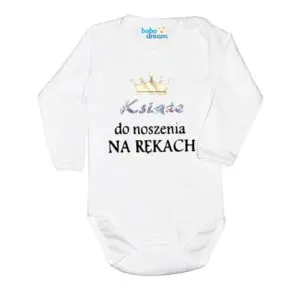 Body niemowlęce NADRUK Książe do noszenia na rękach