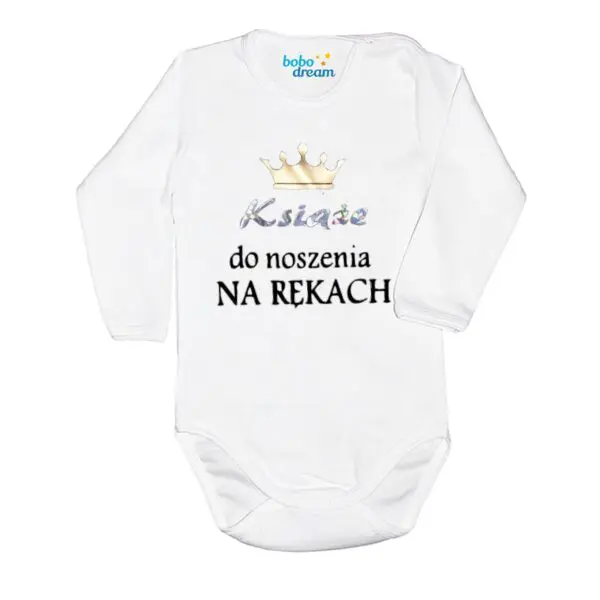 Body niemowlęce NADRUK Książe do noszenia na rękach