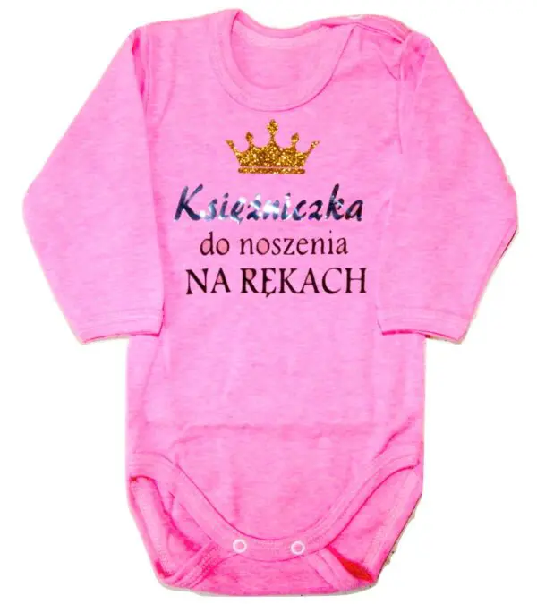 Body niemowlęce NADRUK Księżniczka do noszenia na rękach