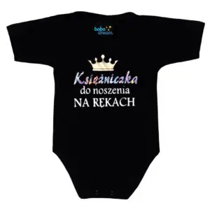 Body niemowlęce NADRUK Księżniczka do noszenia na rękach