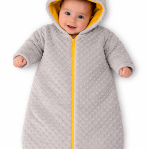Ciepły Śpiworek Niemowlęcy z Uszkami – Miękki Otulacz od 6 do 9 miesięcy