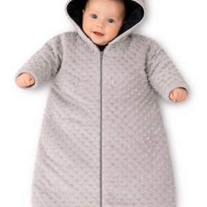 Ciepły Śpiworek Niemowlęcy z Uszkami – Miękki Otulacz od 6 do 9 miesięcy