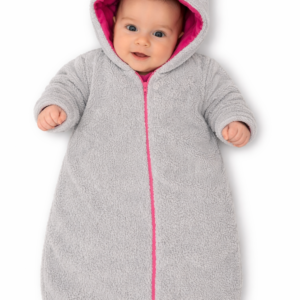 Ciepły Śpiworek Niemowlęcy z Uszkami – Miękki Otulacz od 3 do 6 miesięcy
