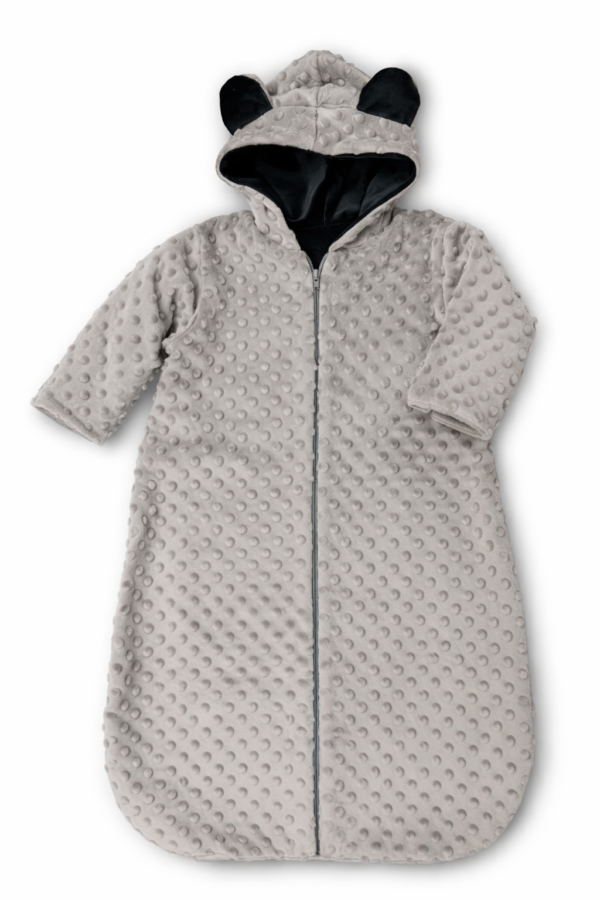 Ciepły Śpiworek Niemowlęcy z Uszkami – Miękki Otulacz od 0 do 3 miesięcy