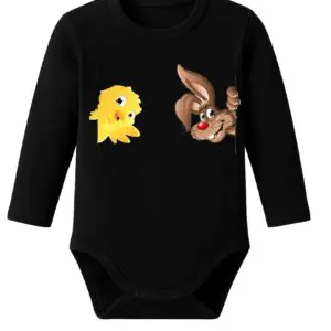 Body niemowlęce Wielkanocne ZAJĄCZEK KRÓLIK KURCZAK | bawełna | prezent