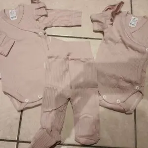 Komplet wyprawka 2x body kopertowe prążek z połśpioszkami (Kopia)