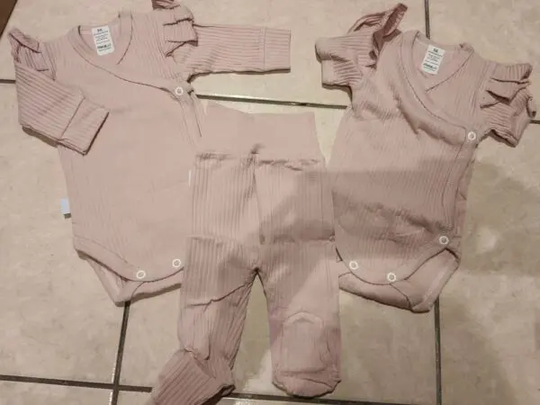 Komplet wyprawka 2x body kopertowe prążek z połśpioszkami (Kopia)