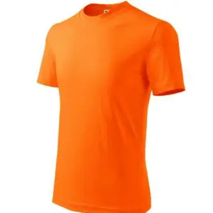 Koszulka t-shirt na WF gładka pomarańczowa