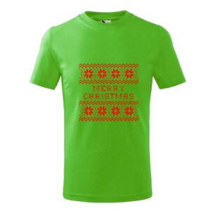 T-shirt koszulka z nadrukiem świątecznym MERRY CHRISTMAS