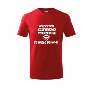 T-shirt koszulka POTRZEBUJE hasło do WiFi