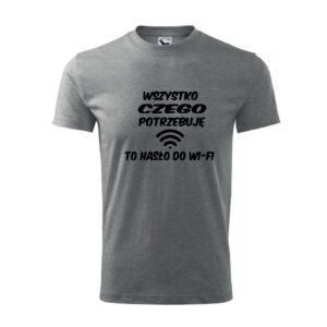 T-shirt koszulka POTRZEBUJE hasło do WiFi